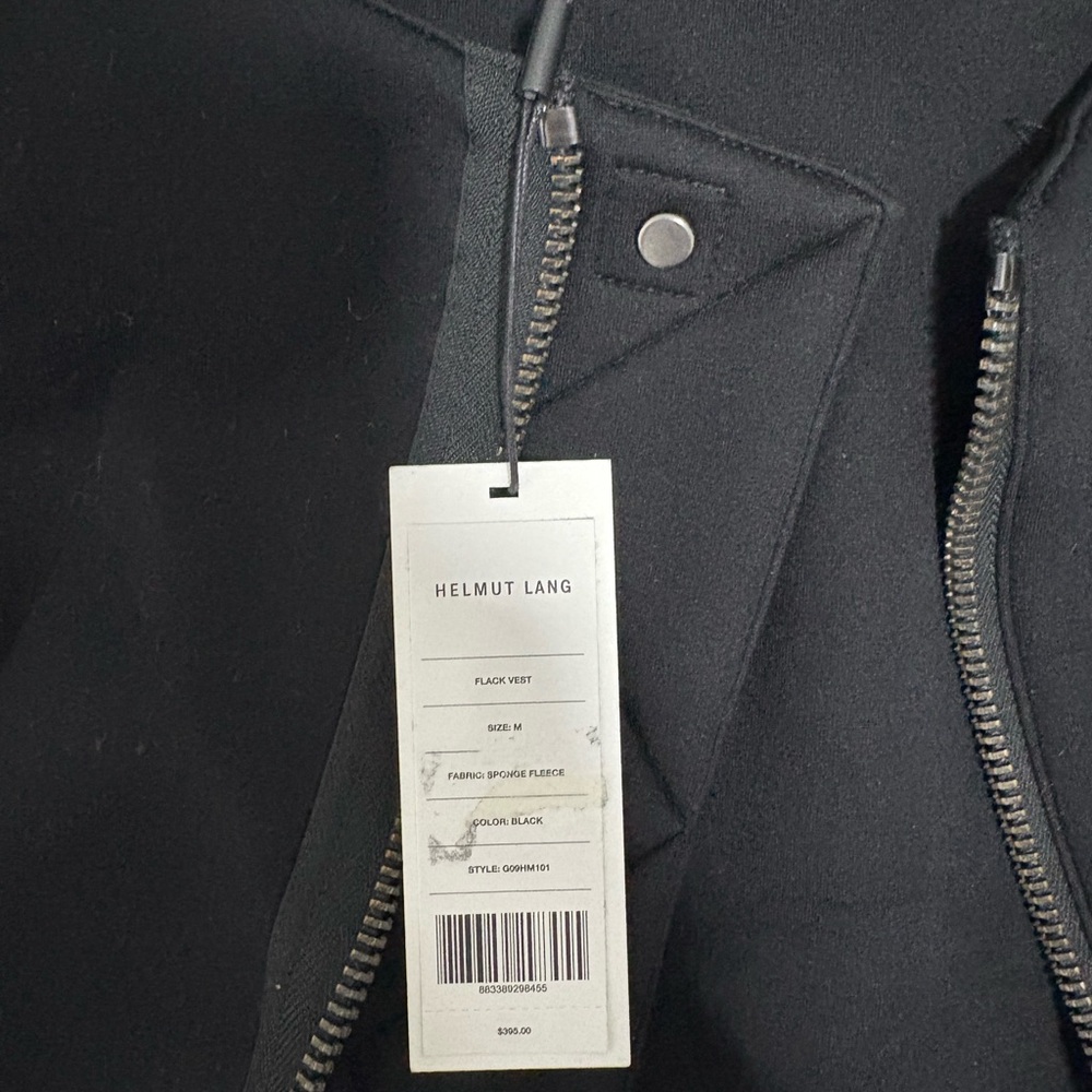 Helmut Lang Charcoal Zip-Up Vest